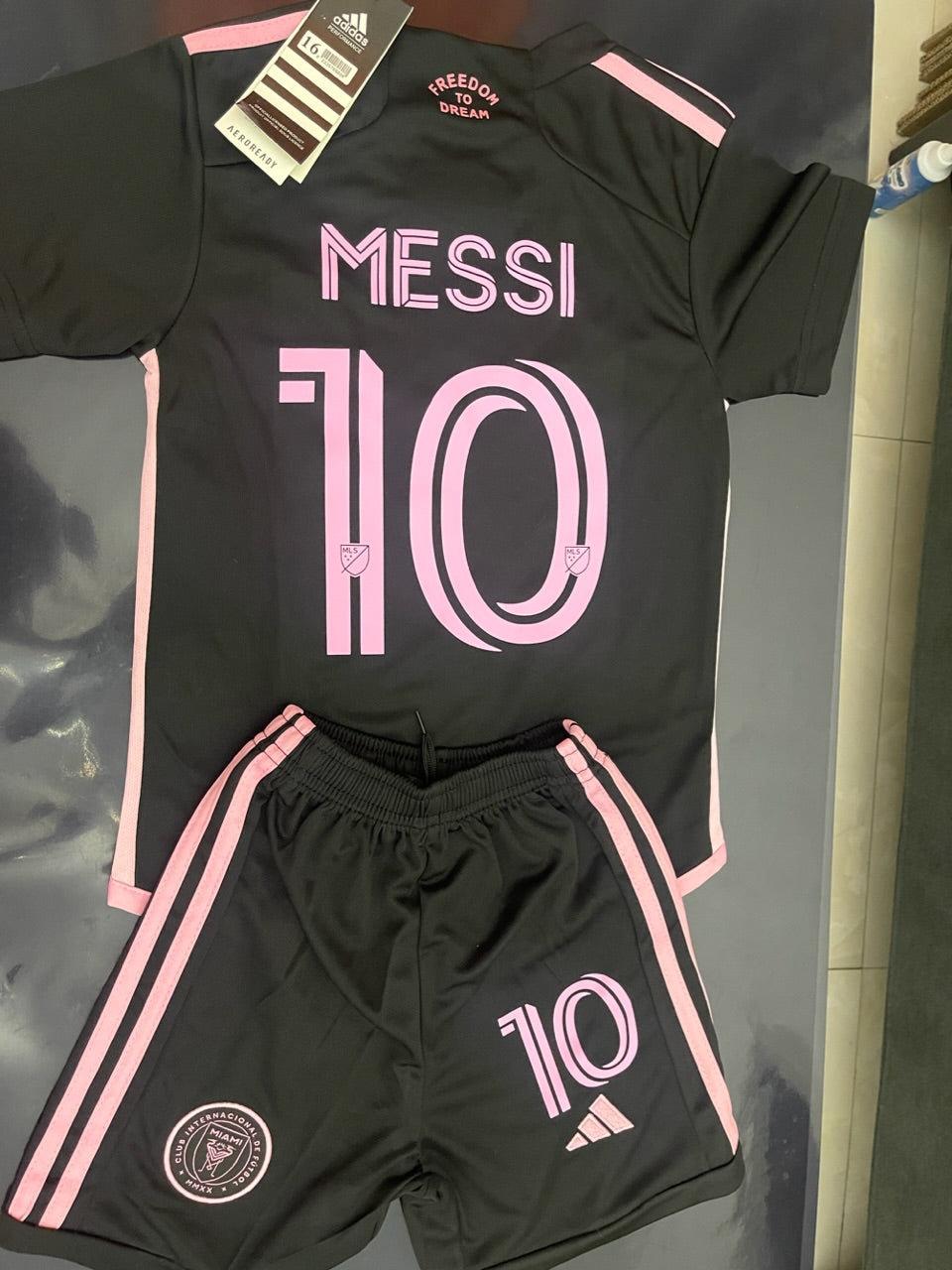 Messi Inter Miami Away Black Kids
