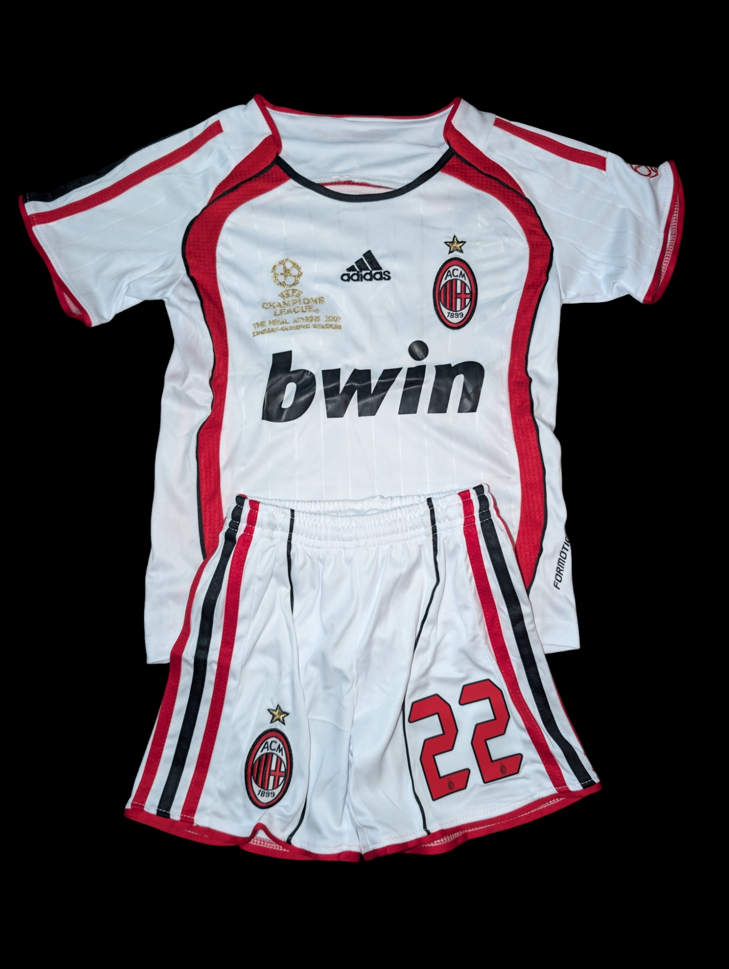 Kids AC Milan Kaka 2007 CL Final Retro Kit