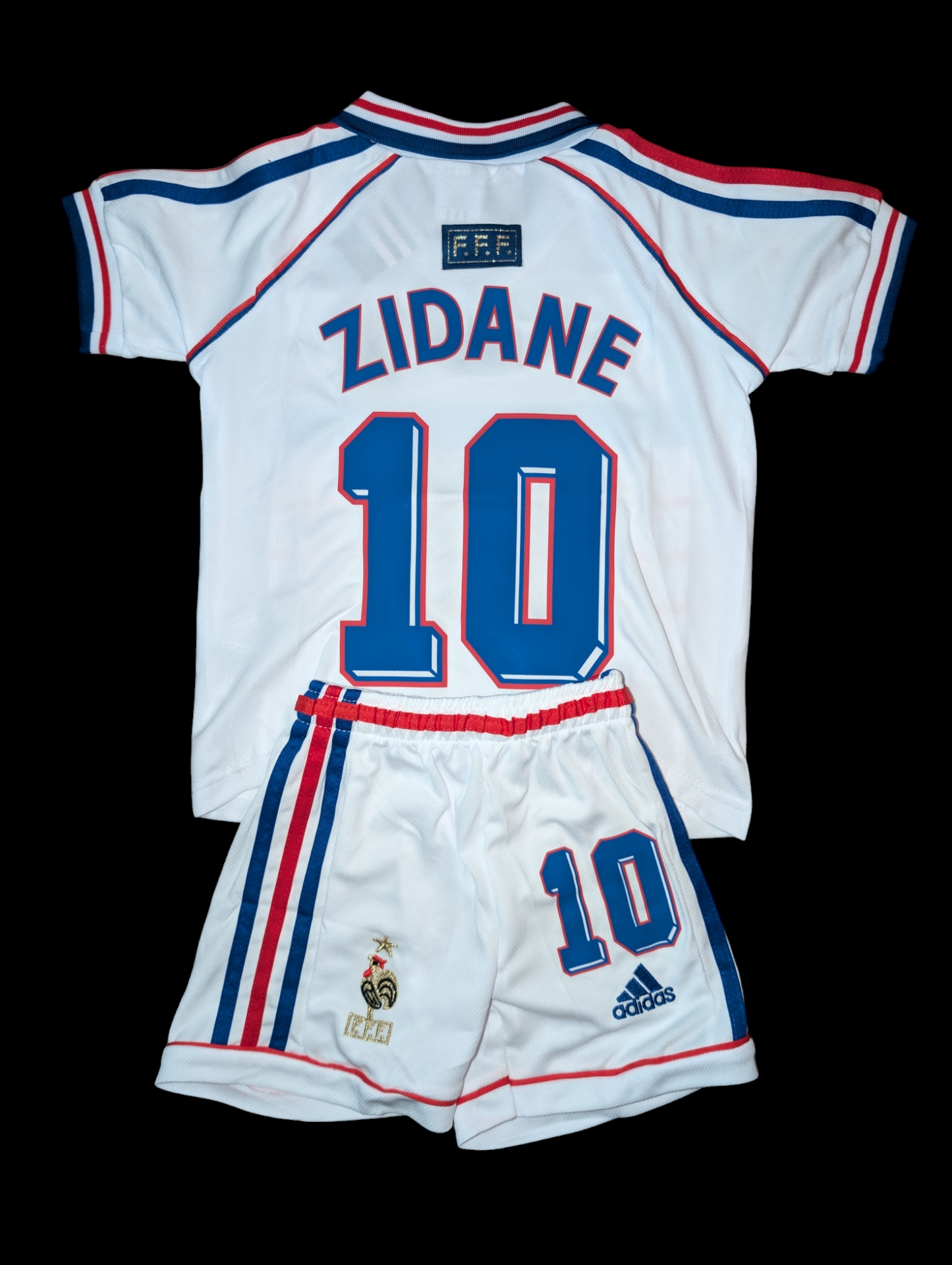 Zidane 10 France 1998 Retro Kit