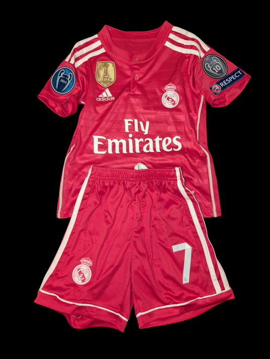 Real Madrid 2014/15 Away Jersey UCL, Ronaldo Kids Kit