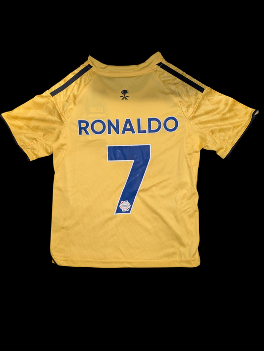 CR7 Cristiano Ronaldo Al Nassr Home Jersey Kids Set